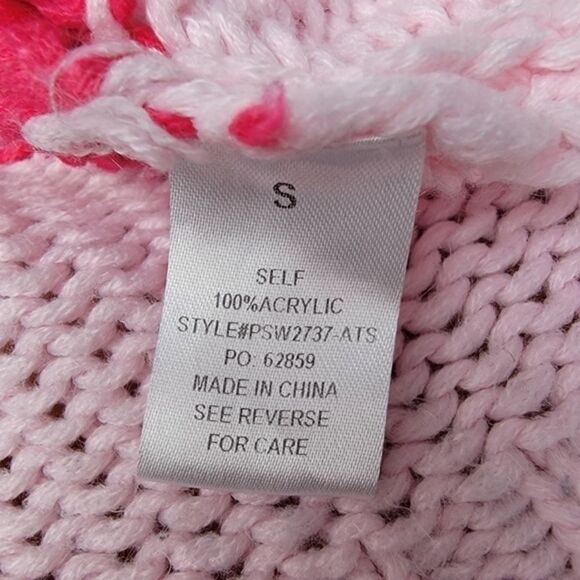 Altar'd State Colorblock Striped Crochet V- Neck Sweater Size Small Relaxed Fit - Picture 12 of 13